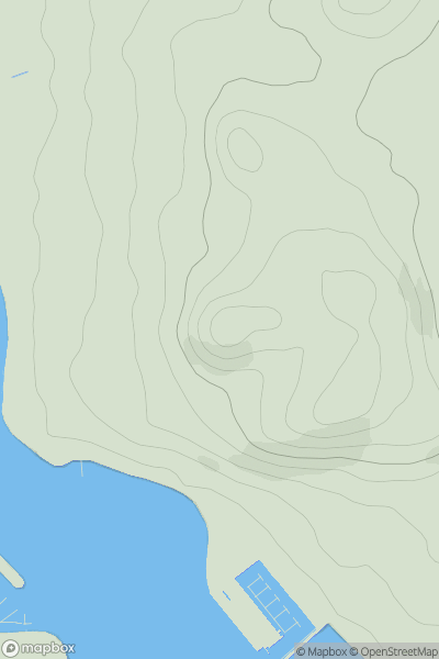 Thumbnail image for Degannwy Castle showing contour plot for surrounding peak