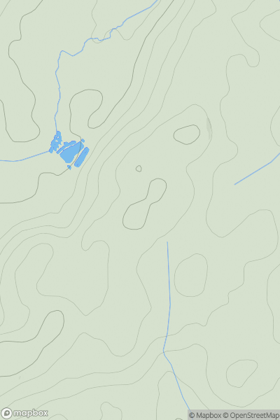 Thumbnail image for Bryn Glyn Uchaf showing contour plot for surrounding peak