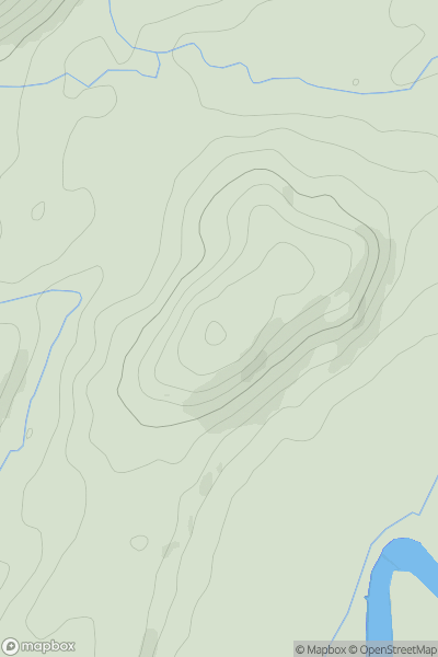 Thumbnail image for Penmaendovey showing contour plot for surrounding peak