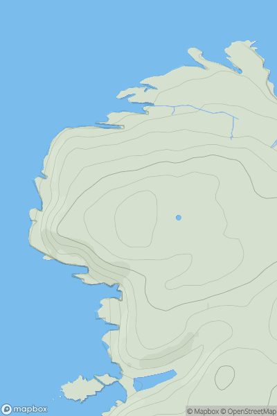 Thumbnail image for Penbrynyreglwys showing contour plot for surrounding peak