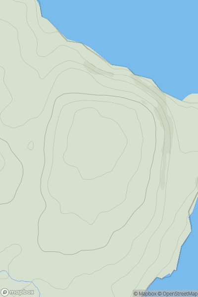 Thumbnail image for Moel Castell Mawr showing contour plot for surrounding peak