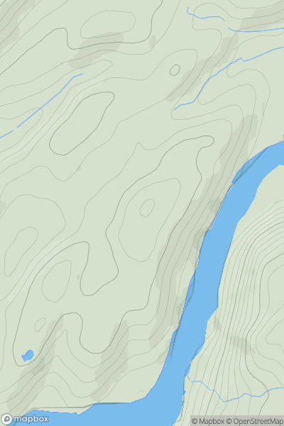 Thumbnail image for Bryn Dwyryd showing contour plot for surrounding peak