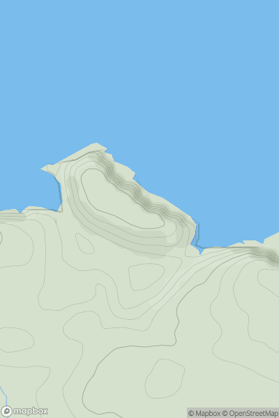 Thumbnail image for Dinas Gynfor showing contour plot for surrounding peak