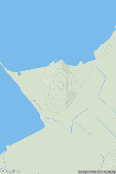 Thumbnail image for Fegla Fawr showing contour plot for surrounding peak