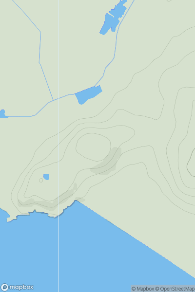 Thumbnail image for Carreg yr Eryr showing contour plot for surrounding peak
