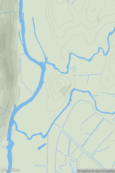 Thumbnail image for Ynys Fer-las showing contour plot for surrounding peak