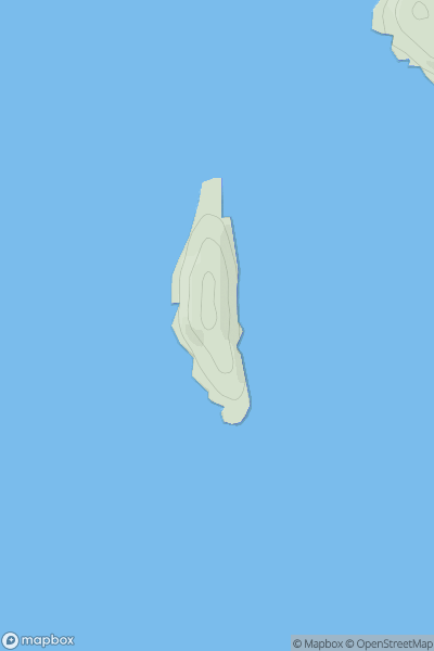 Thumbnail image for St Tudwal's Island West showing contour plot for surrounding peak