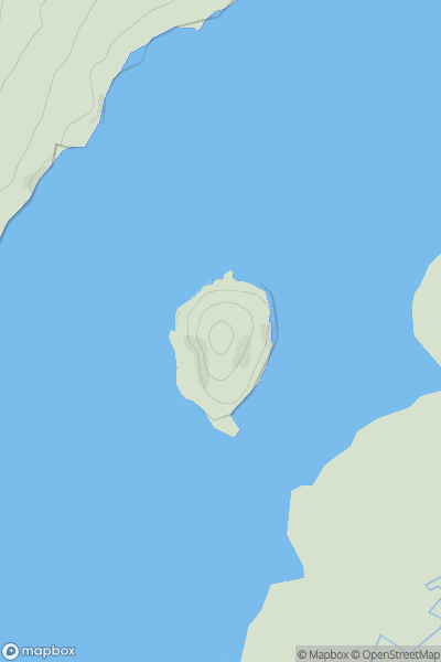Thumbnail image for Ynys Gifftan showing contour plot for surrounding peak
