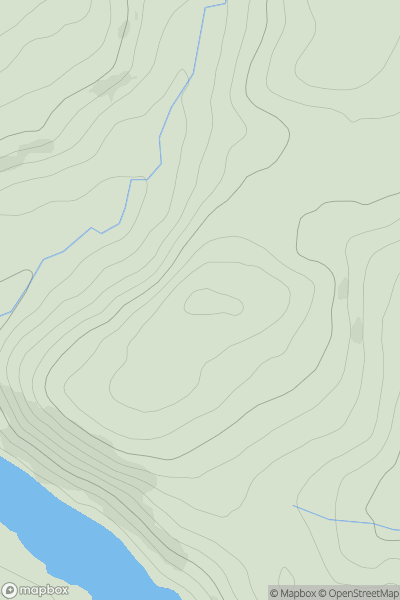 Thumbnail image for Llethr Hir showing contour plot for surrounding peak