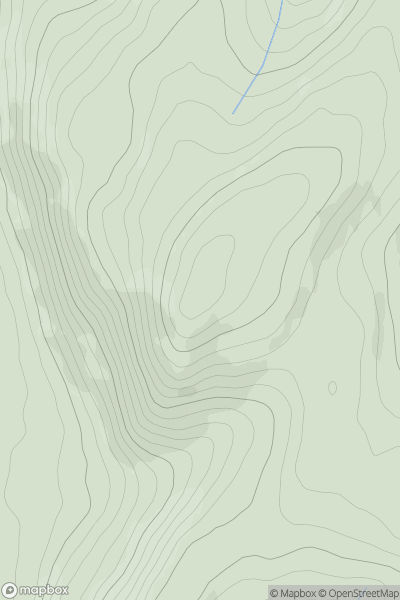 Thumbnail image for Foel Gurig showing contour plot for surrounding peak