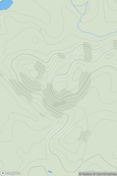 Thumbnail image for Carnan Eoin showing contour plot for surrounding peak
