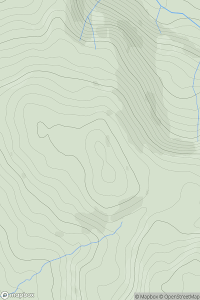 Thumbnail image for Esgair Foel-ddu showing contour plot for surrounding peak