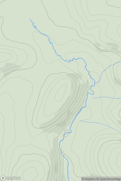 Thumbnail image for Pen y Tywi showing contour plot for surrounding peak