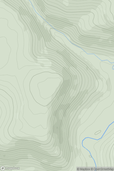 Thumbnail image for Yr Wylorn showing contour plot for surrounding peak