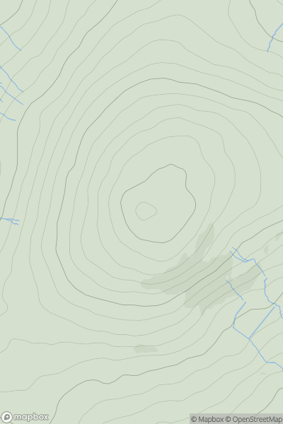 Thumbnail image for Cerrig Lladron (Foel Eryr) showing contour plot for surrounding peak