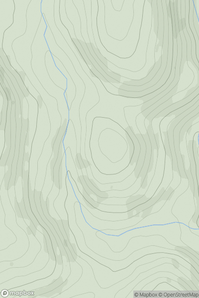 Thumbnail image for Crinfynydd showing contour plot for surrounding peak