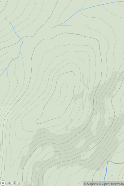 Thumbnail image for Moel Dod showing contour plot for surrounding peak