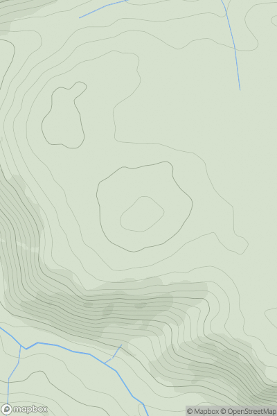 Thumbnail image for Pen Garn-ddu showing contour plot for surrounding peak