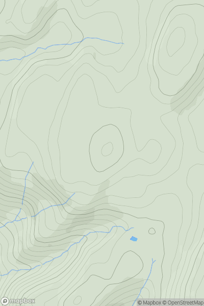 Thumbnail image for Fynach Fawr showing contour plot for surrounding peak
