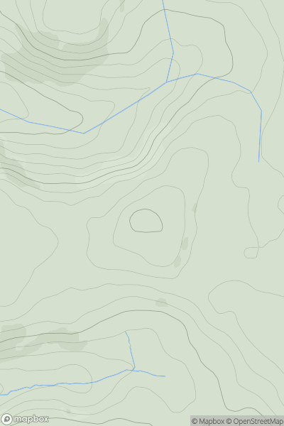 Thumbnail image for Llethr Mawr showing contour plot for surrounding peak