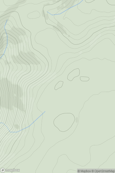 Thumbnail image for Pen y Gurnos showing contour plot for surrounding peak