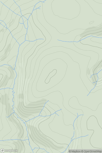 Thumbnail image for Crugwydd showing contour plot for surrounding peak