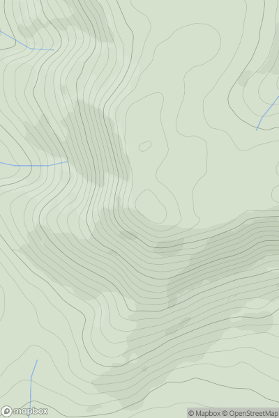 Thumbnail image for Moel Eiddew showing contour plot for surrounding peak