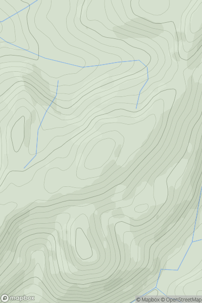 Thumbnail image for Llechwedd Tyn-y-maes showing contour plot for surrounding peak