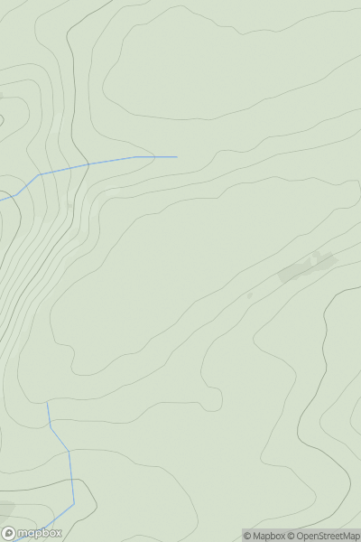 Thumbnail image for Mynydd Pistyll-du showing contour plot for surrounding peak