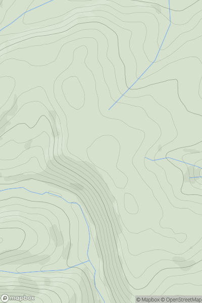 Thumbnail image for Allt y Derw showing contour plot for surrounding peak