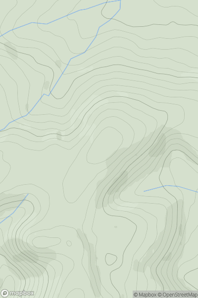 Thumbnail image for Cwmcynydd Bank East Top showing contour plot for surrounding peak