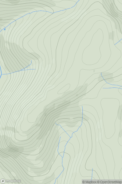 Thumbnail image for Cefn Alltwinau showing contour plot for surrounding peak