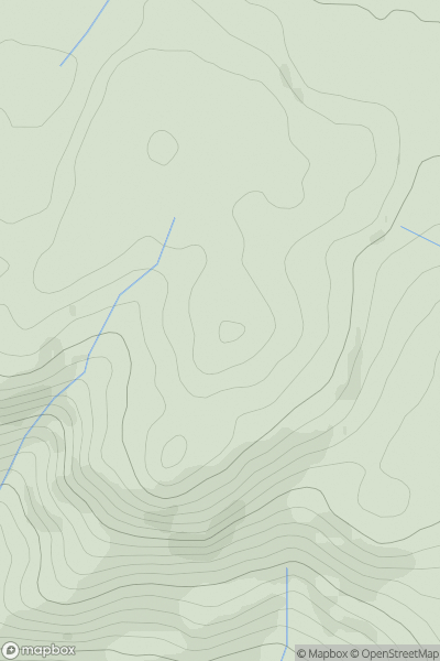 Thumbnail image for Bryn Crugog showing contour plot for surrounding peak