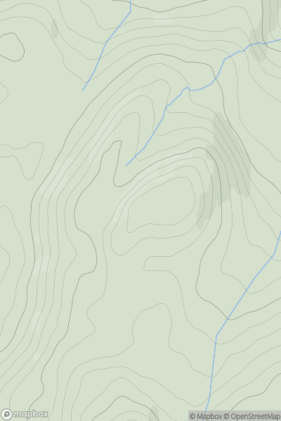 Thumbnail image for Bryn-y-crofftau showing contour plot for surrounding peak