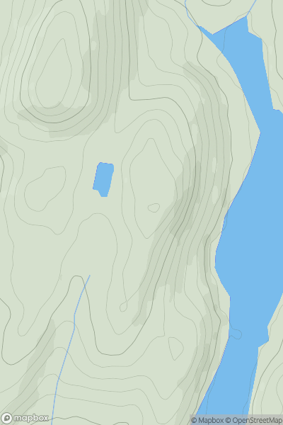 Thumbnail image for Llechwedd Gwynau showing contour plot for surrounding peak