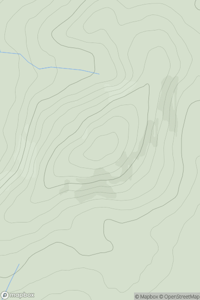 Thumbnail image for Pen Cnych Mawr showing contour plot for surrounding peak