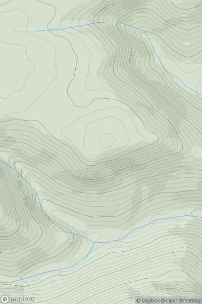 Thumbnail image for Llannerch-yr-aur showing contour plot for surrounding peak