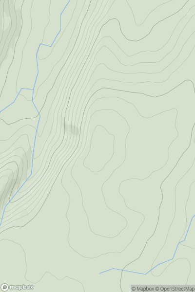 Thumbnail image for Pen Craig Dugwm showing contour plot for surrounding peak