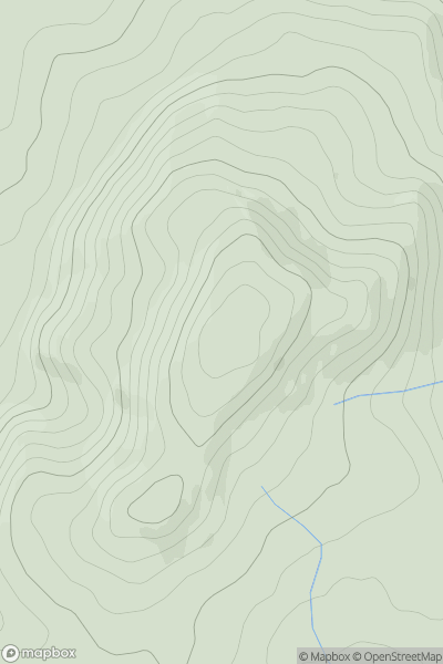 Thumbnail image for Llandegley Rocks showing contour plot for surrounding peak