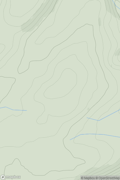 Thumbnail image for Carreg y Fran showing contour plot for surrounding peak