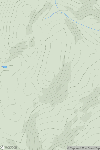 Thumbnail image for Carneddau South Top showing contour plot for surrounding peak
