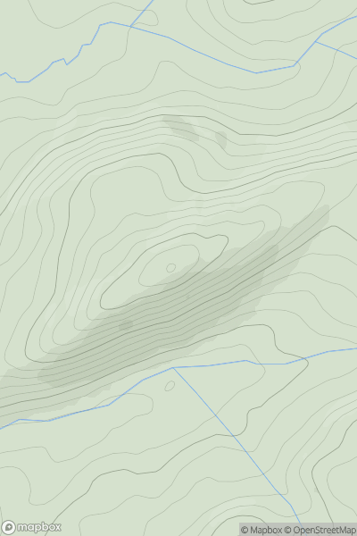 Thumbnail image for Llysin Hill showing contour plot for surrounding peak