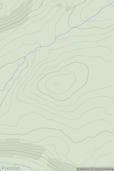 Thumbnail image for Yr Allt East Top showing contour plot for surrounding peak