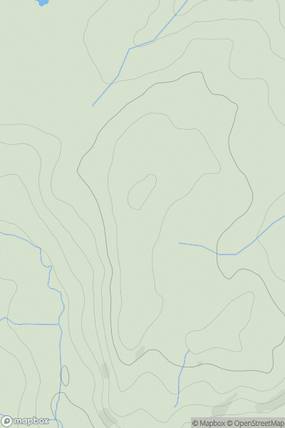 Thumbnail image for Pen Llyn Dwr showing contour plot for surrounding peak
