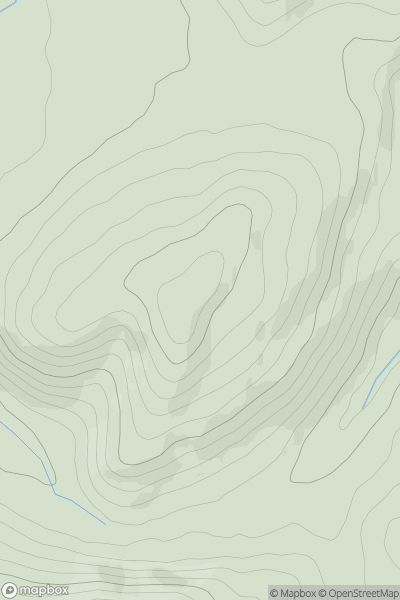 Thumbnail image for Pant-poeth Hill showing contour plot for surrounding peak