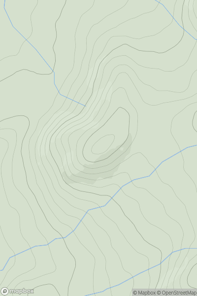 Thumbnail image for Y Bryn showing contour plot for surrounding peak