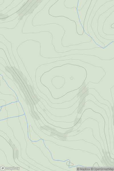 Thumbnail image for Pen Llwyn-ieir showing contour plot for surrounding peak