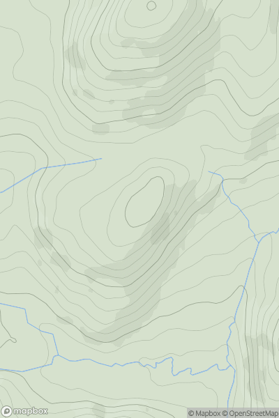 Thumbnail image for Disgwylfa Fach showing contour plot for surrounding peak