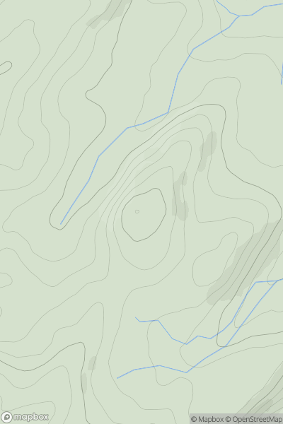 Thumbnail image for Cerrig Cyffion showing contour plot for surrounding peak