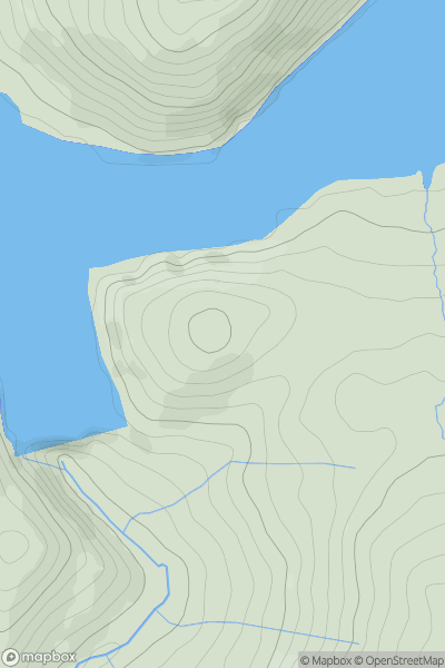 Thumbnail image for Yr Helfa Las showing contour plot for surrounding peak